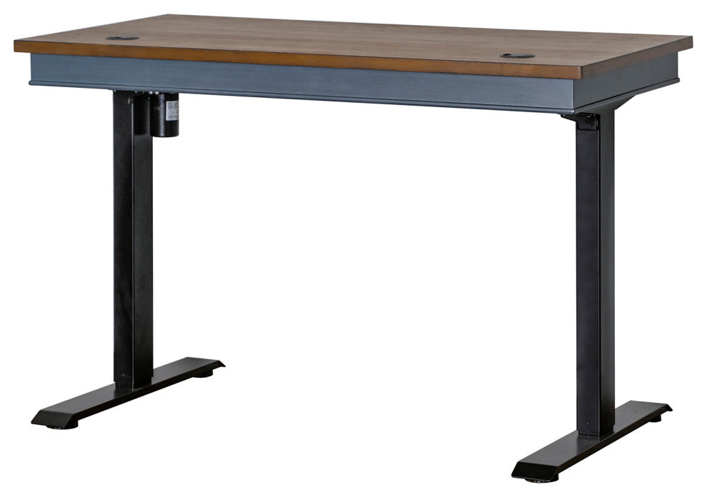Farmhouse Electric Sit/Stand Desk Height Adjustable Table Blue