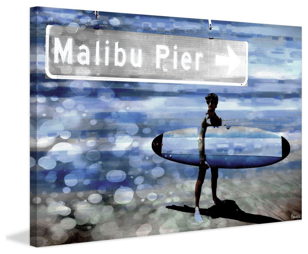 "Malibu Waves" Print on Canvas, 30"x20"