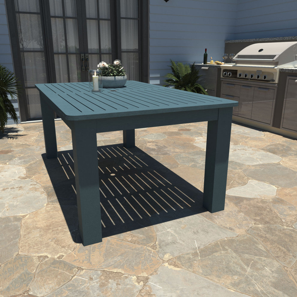 Rectangular 42x72 Table, Weathered Acorn, Nantucket Blue