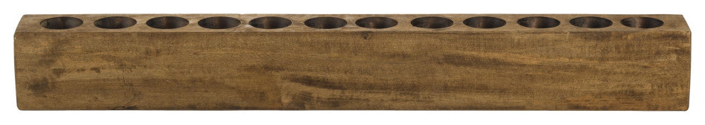 Distressed Maple Stain 12 Hole Sugar Mold Candle Holder