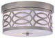 Lazzur Aude 2 Light 12" Satin Nickel Flush Mount Ceiling Light
