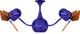 Vent Bettina Rotational Ceiling Fan With Mahogany Blades, Blue