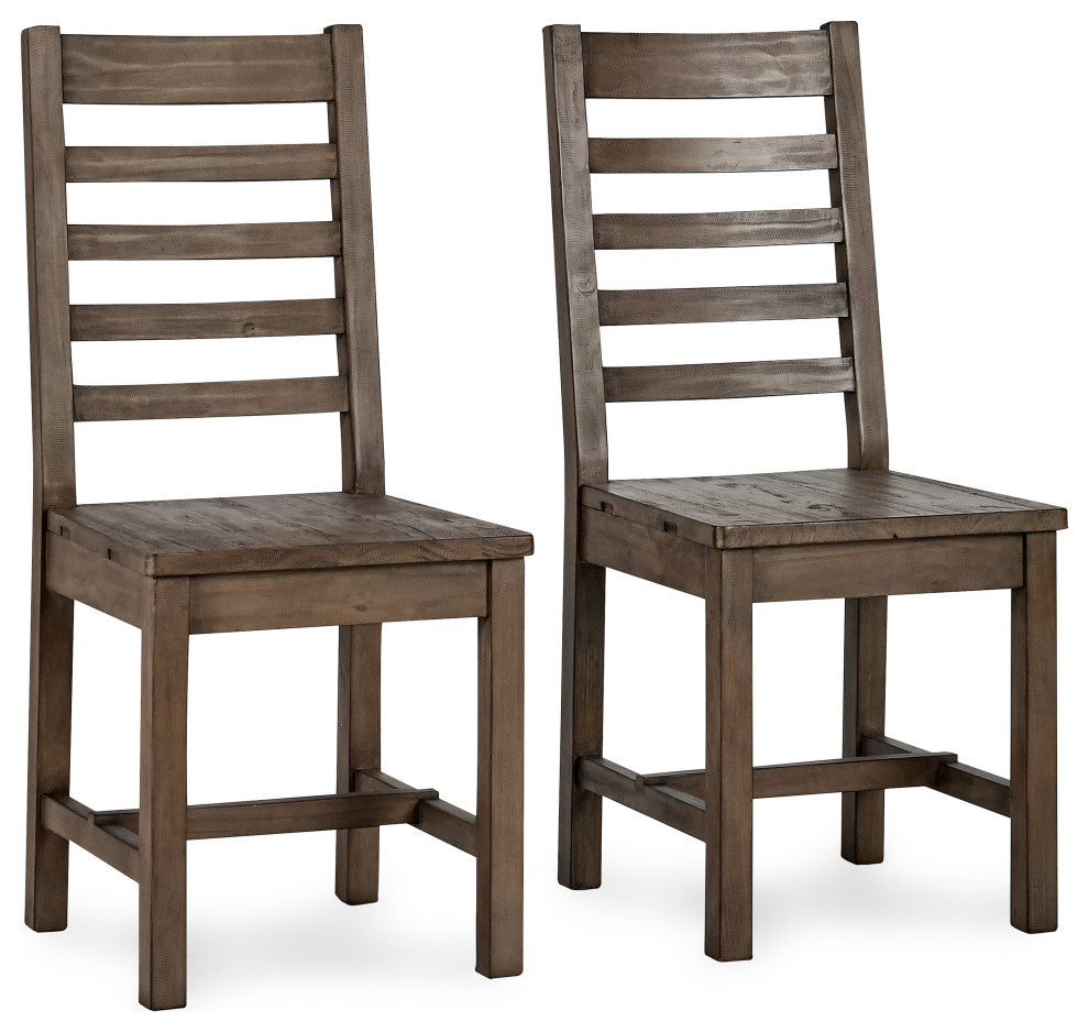 Caleb Reclaimed Pine Wood Dining Chair, Set of 2