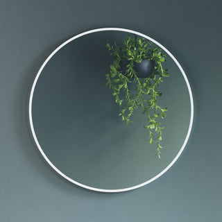 Mattox Round Mirror - 24" Diameter, White