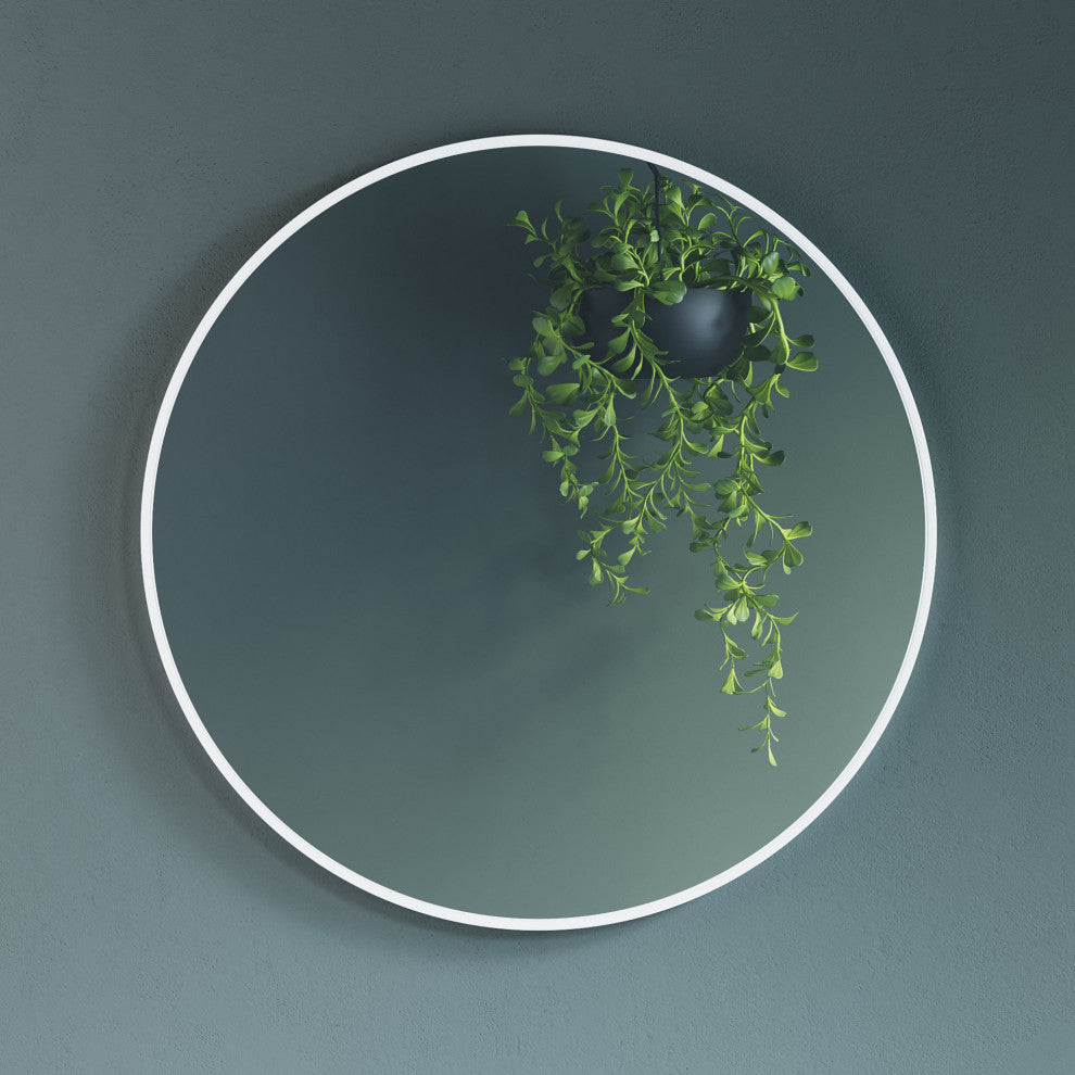 Mattox Round Mirror - 24" Diameter, White