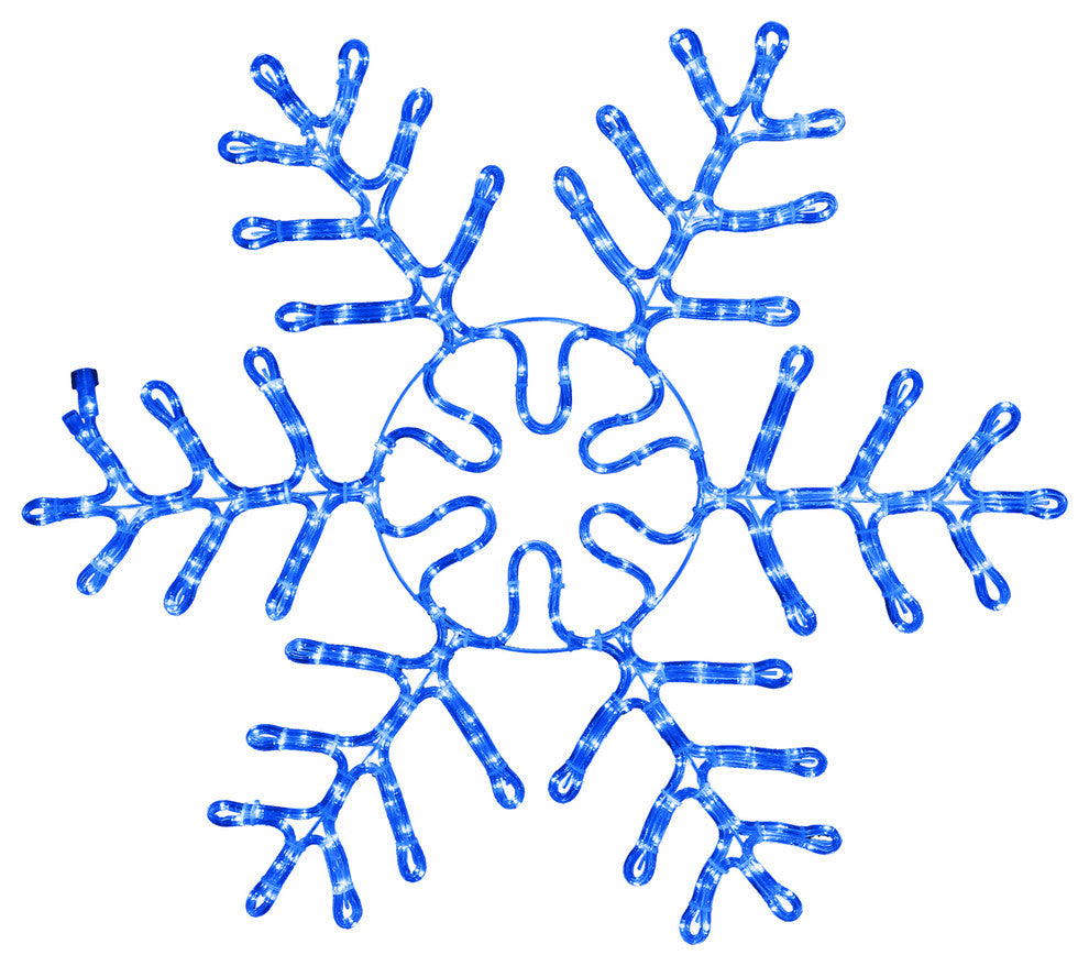 48" Blue LED Ice Snowflake