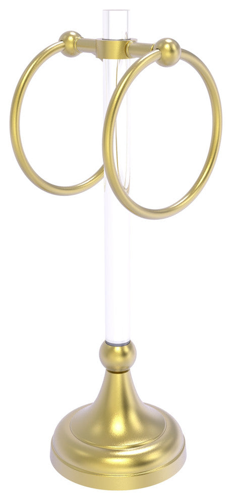 Pacific Grove 2 Ring Vanity Towel Ring, Satin Brass