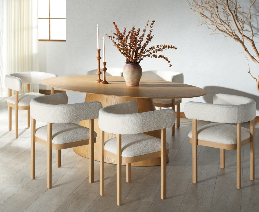 Safavieh Couture Owyn Oval Wood Dining Table, Natural