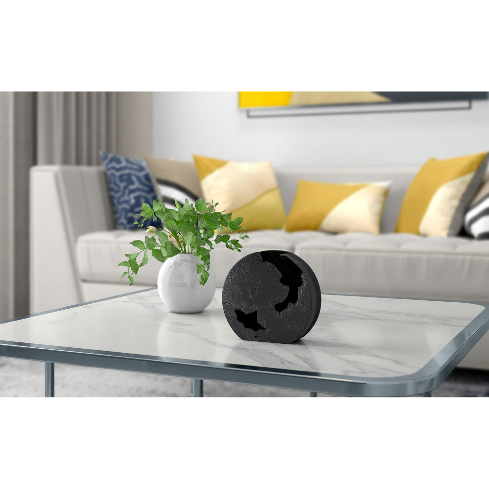 Atlas Vase, Small Black