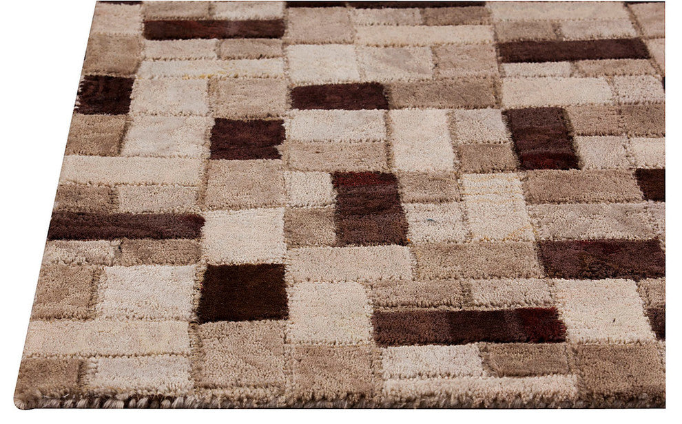 Hand Tufted Beige Wool Area Rug