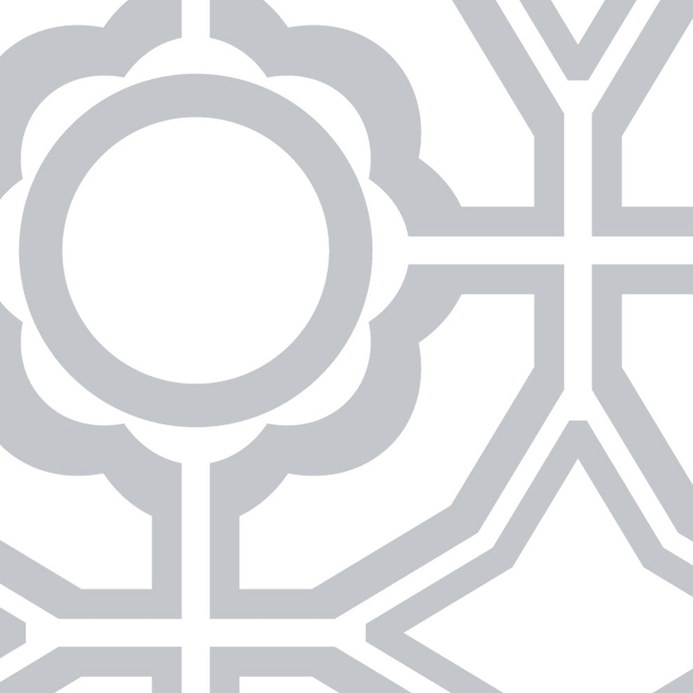 Daisy Peel and Stick Vinyl Wallpaper, Gray, 24"w X 60"h