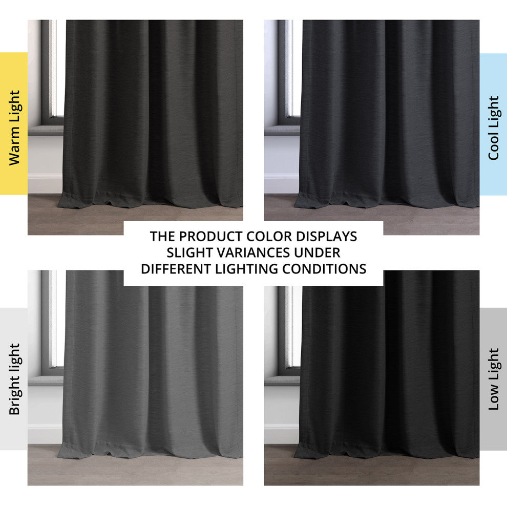 Bellino Blackout Room Darkening Curtain Single Panel, Smoked Truffle, 50"x84"