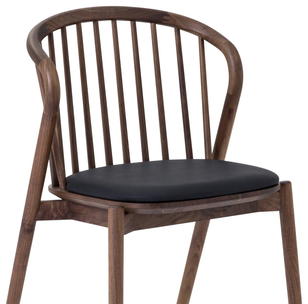 Pasadena Echo 5-Piece Oval Dining Set, Black Oak Finish Walnut Finish Chairs