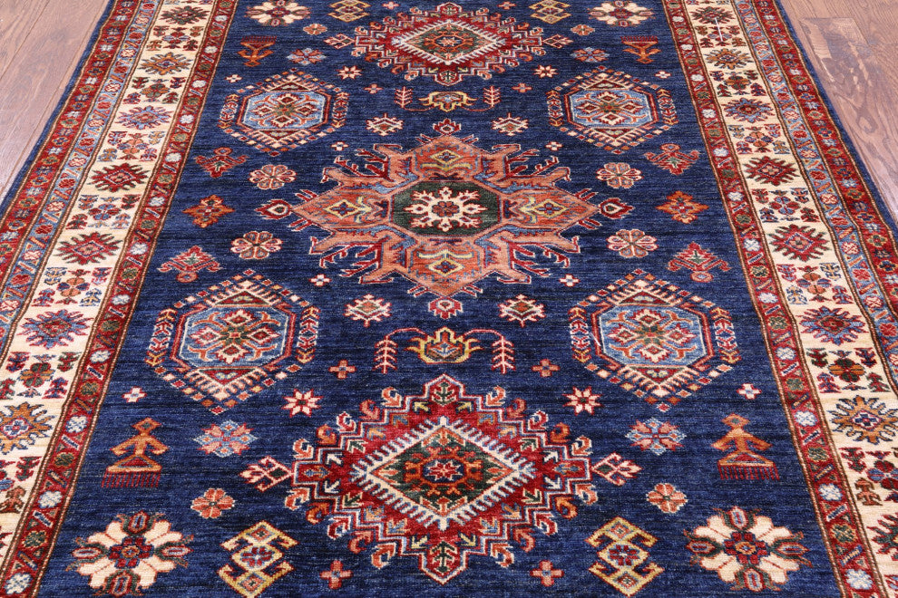 5' 4" X 6' 8" Super Kazak Handmade Wool Rug Q10255