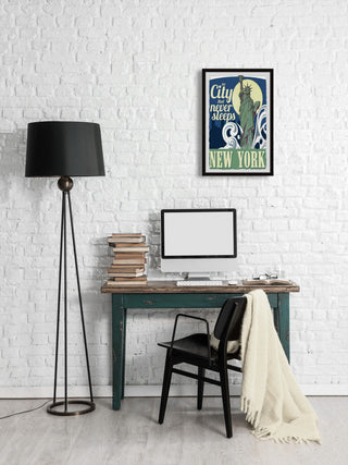"City That Never Sleeps" Framed Painting Print, 20x30