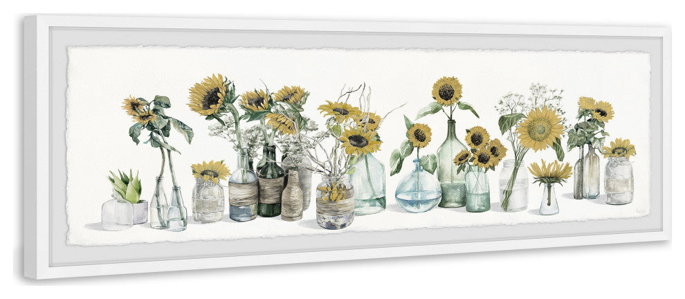 "Lovely Sunflowers" Framed Painting Print