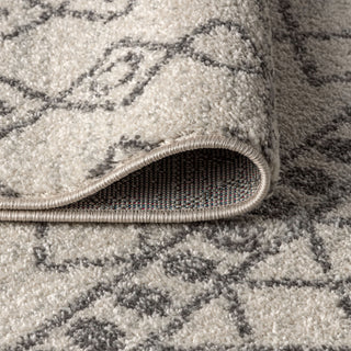 Izil Moroccan Beni Souk Area Rug, Cream/Gray, 3 X 5