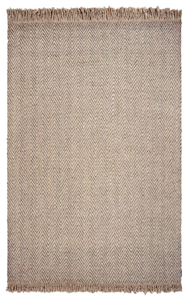 HomeRoots 9'x12' Oatmeal Beige Hand Woven Herringbone Indoor Area Rug