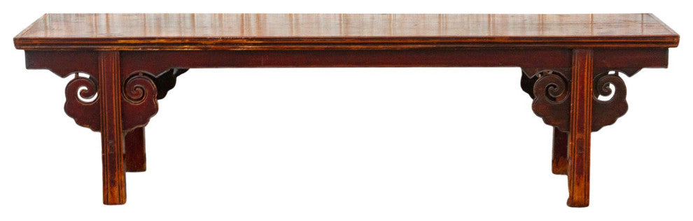 Charming Chinese Elm Ming Style Bench
