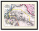 Oceania Vintage Map Print On Canvas With Picture Frame 28" X 37"