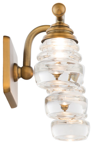 Rondelle LED Bathroom Vanity/Wall Light 3000K, Aged Brass, 3-Light, 24"