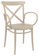 Cross XL Patio Dining Set With 4 Chairs Taupe