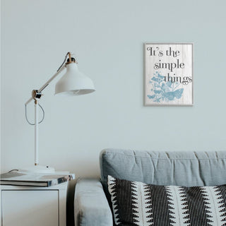It's the Simple Things Quote Butterfly Nature Rustic Text,1pc, each 11 x 14