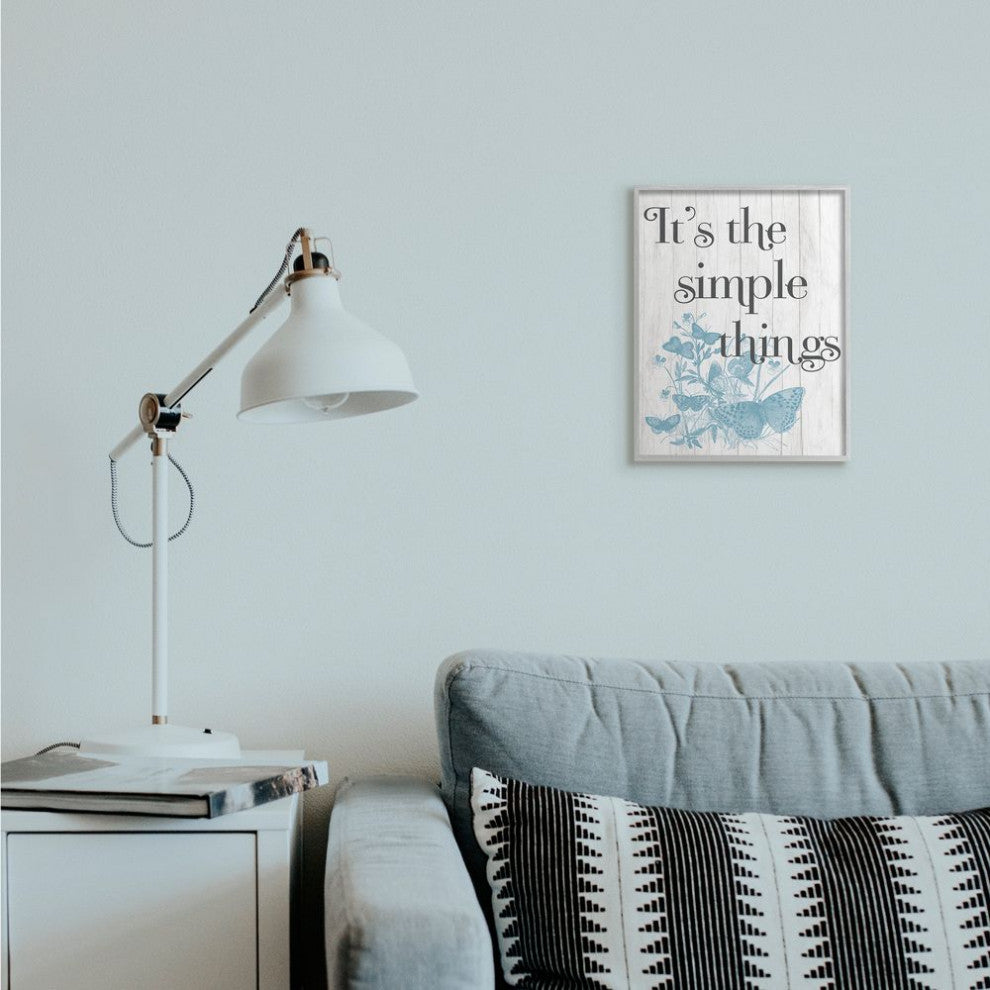 It's the Simple Things Quote Butterfly Nature Rustic Text,1pc, each 11 x 14