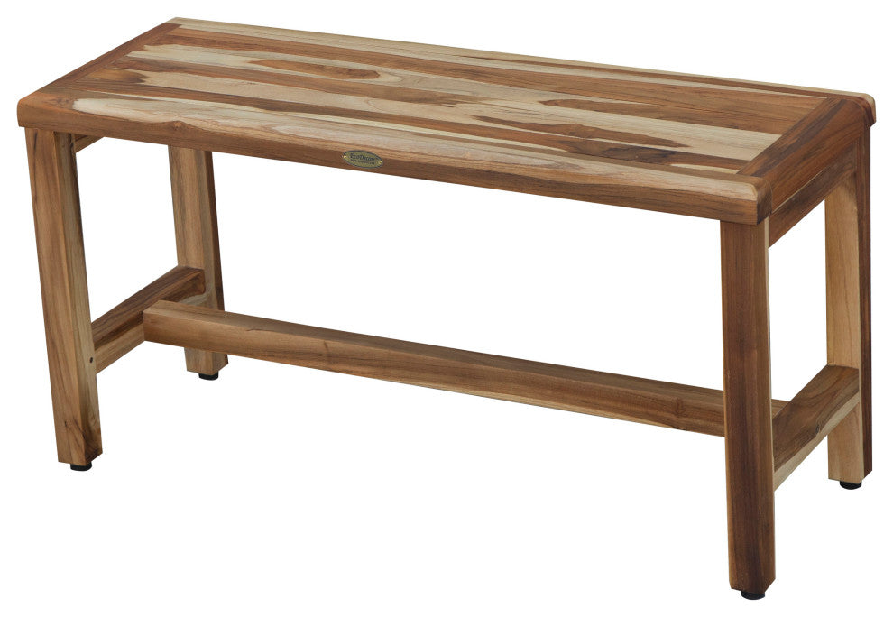 EcoDecors EarthyTeak Classic 35" Teak Shower Bench, 35"