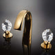 ICE Luxury Crystal 3-hole Bathroom Faucet, Polished Gold, Without pop-up drain