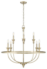8 Light 33.5 in. Modern Gold Chandelier