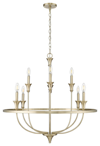 8 Light 33.5 in. Modern Gold Chandelier
