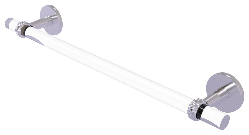Clearview 36" Towel Bar with Twisted Accents, Satin Chrome