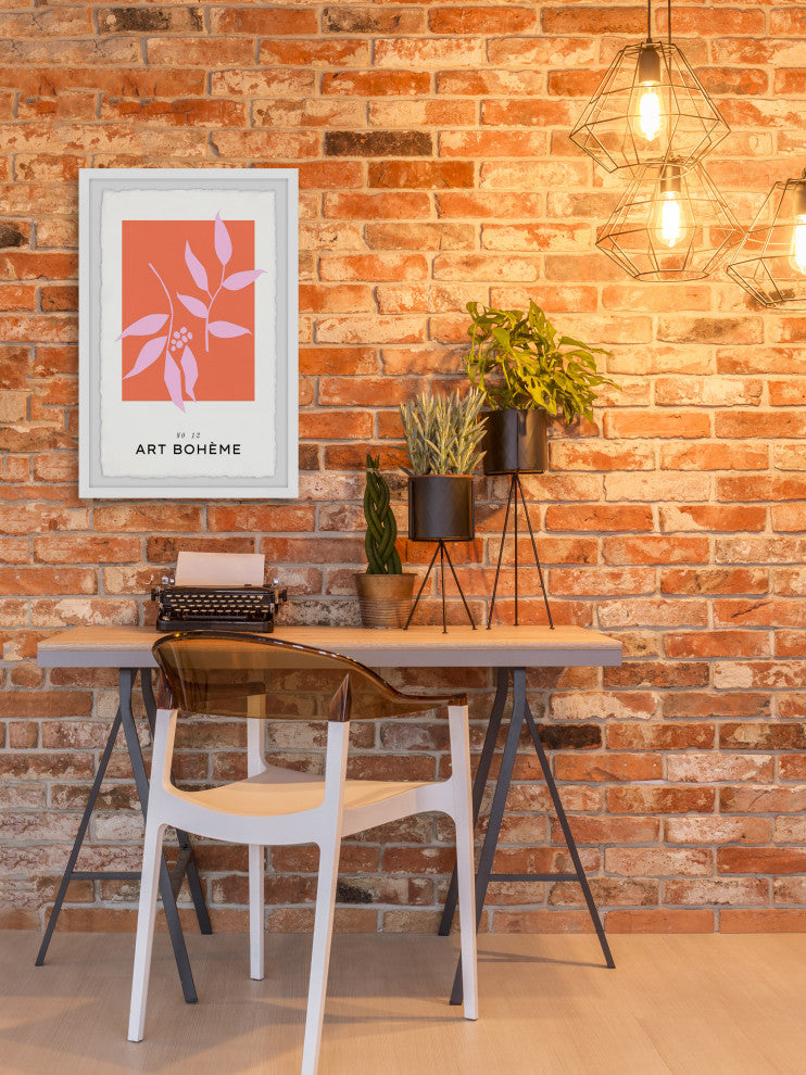 "Pinkish Glow" Framed Painting Print, 20x30