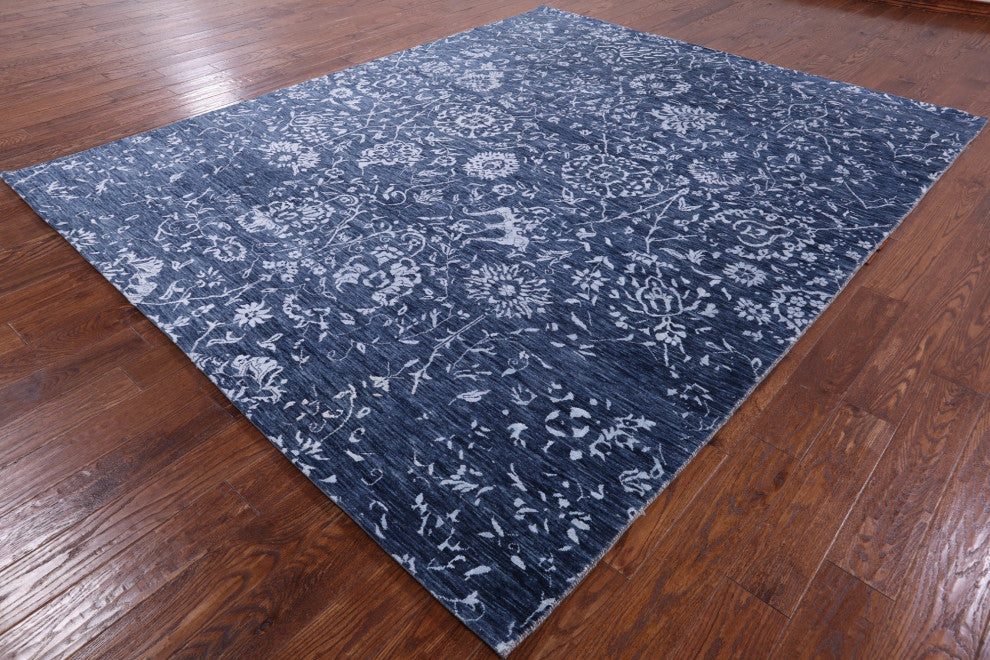 8' 2" X 10' 0" Persian Wool and Silk Hand-Knotted Rug Q6945