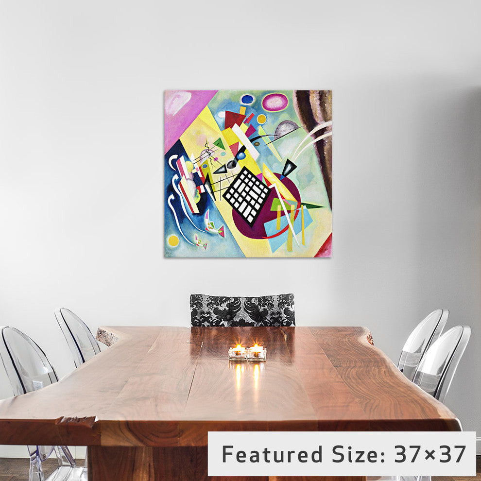 "Black Grid" Wrapped Canvas Art Print, 37x37x1.5
