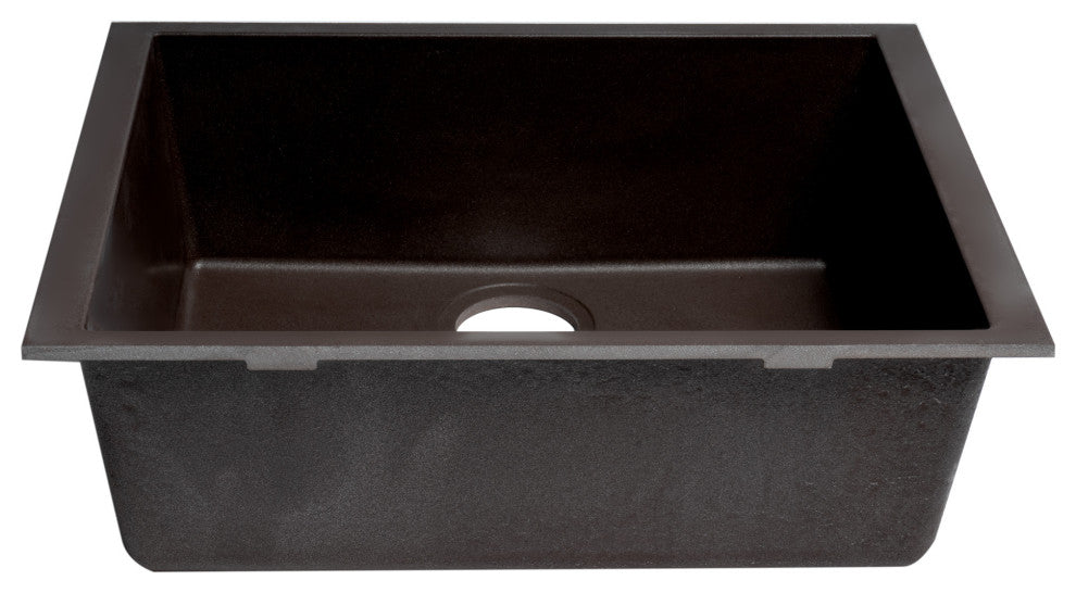 ALFI brand AB2420UM-C Chocolate 24" Single Granite Composite Kitchen Sink