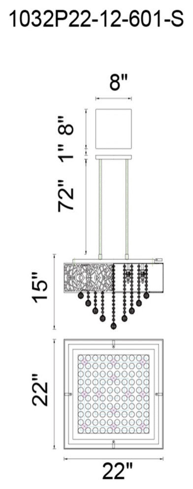 Eternity 12 Light Chandelier With Chrome Finish