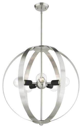 Brushed Nickel Industrial, Modern, Nostalgic, Rustic, Loft Chandelier