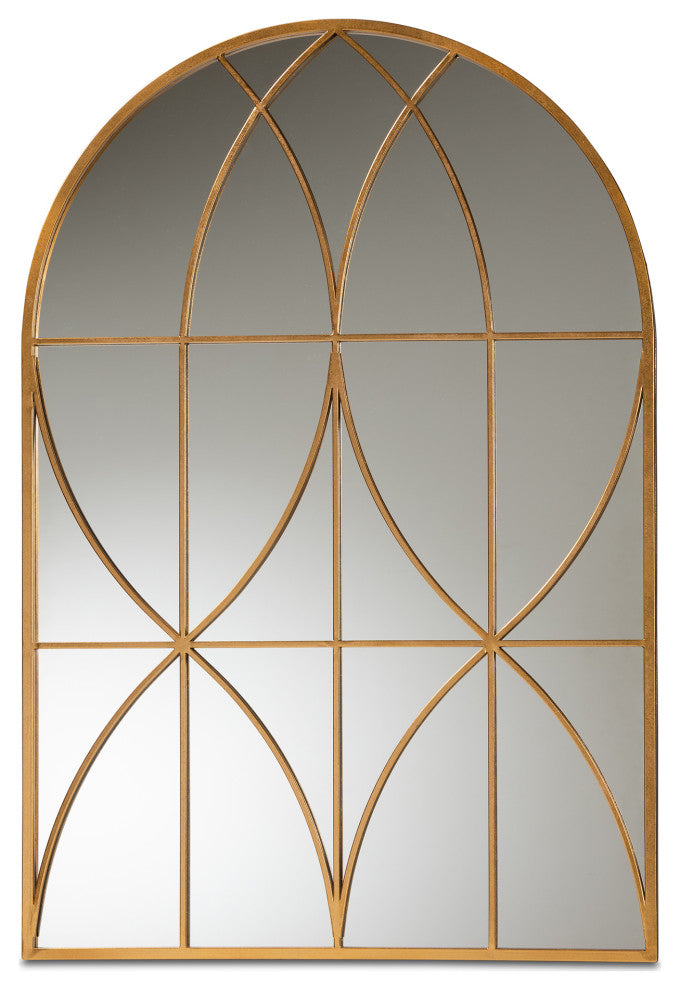 Celerina Modern Gold Finished Metal Accent Wall Mirror