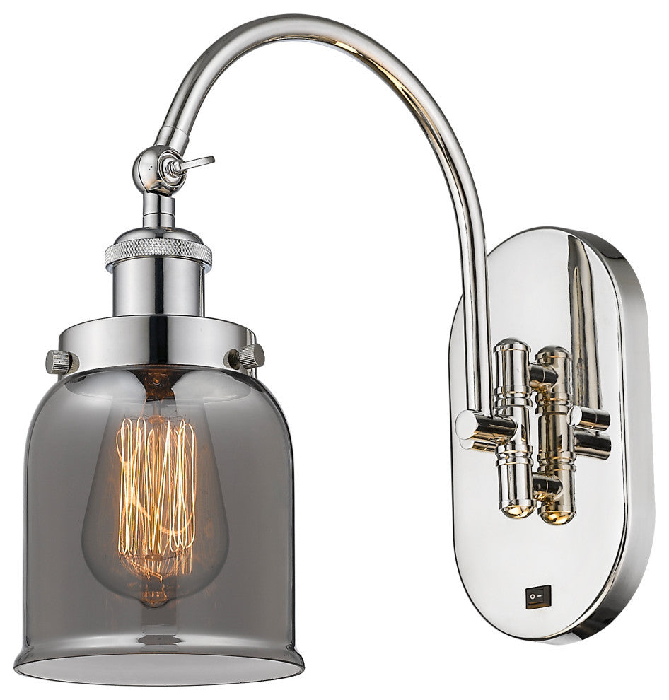 Bell Sconce, Polished Nickel, Plated Smoke, Plated Smoke
