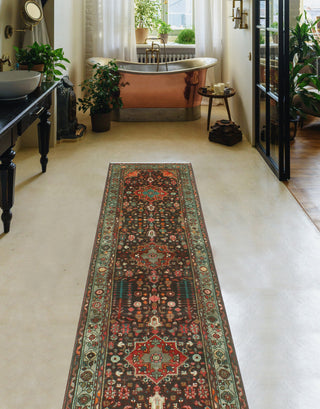 Fine Vintage Distressed Cartland Charcoal/Grey Runner, 2'10 x 8'9