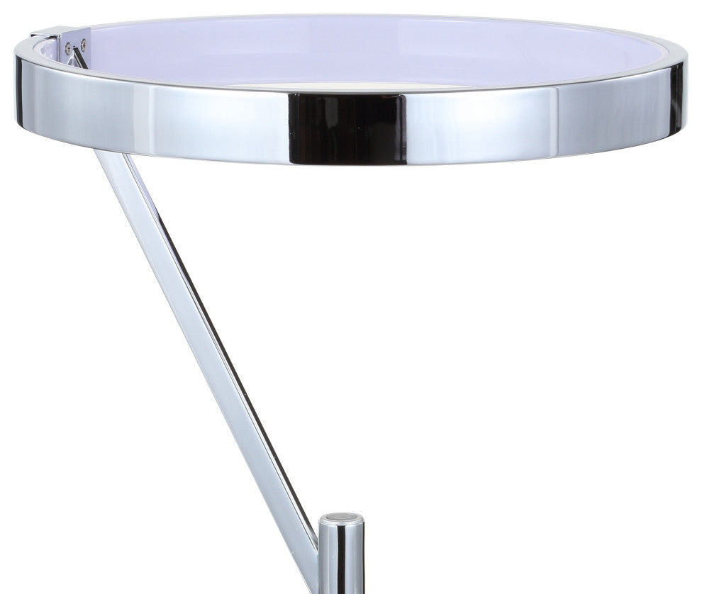 Owen 18" Integrated Led Metal Table Lamp, Chrome