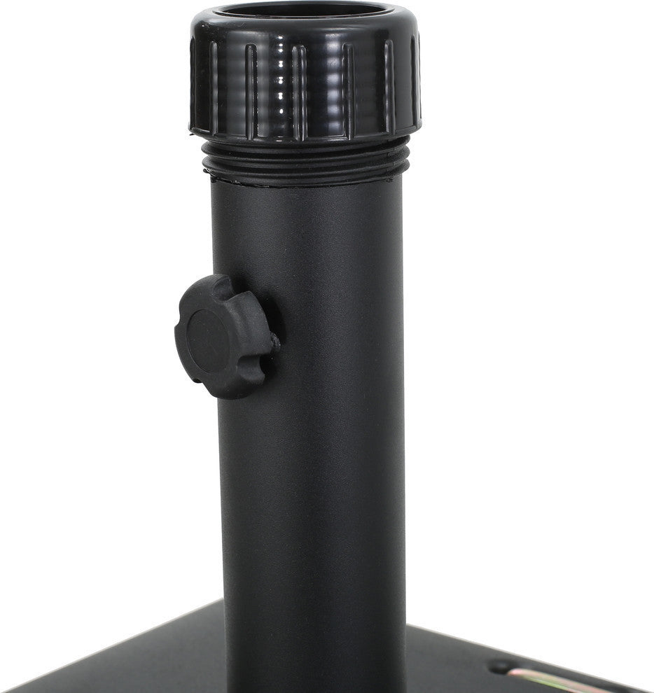 GDF Studio Hercules 80lbs Black Steel Square Umbrella Base With Wheels