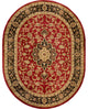 Well Woven Barclay Medallion Kashan Area Rug, Red, 7'10''x9'10'' Oval