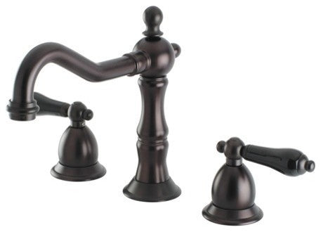 Kingston Brass Widespread Bathroom Faucet With Brass Pop-Up, Oil Rubbed Bronze