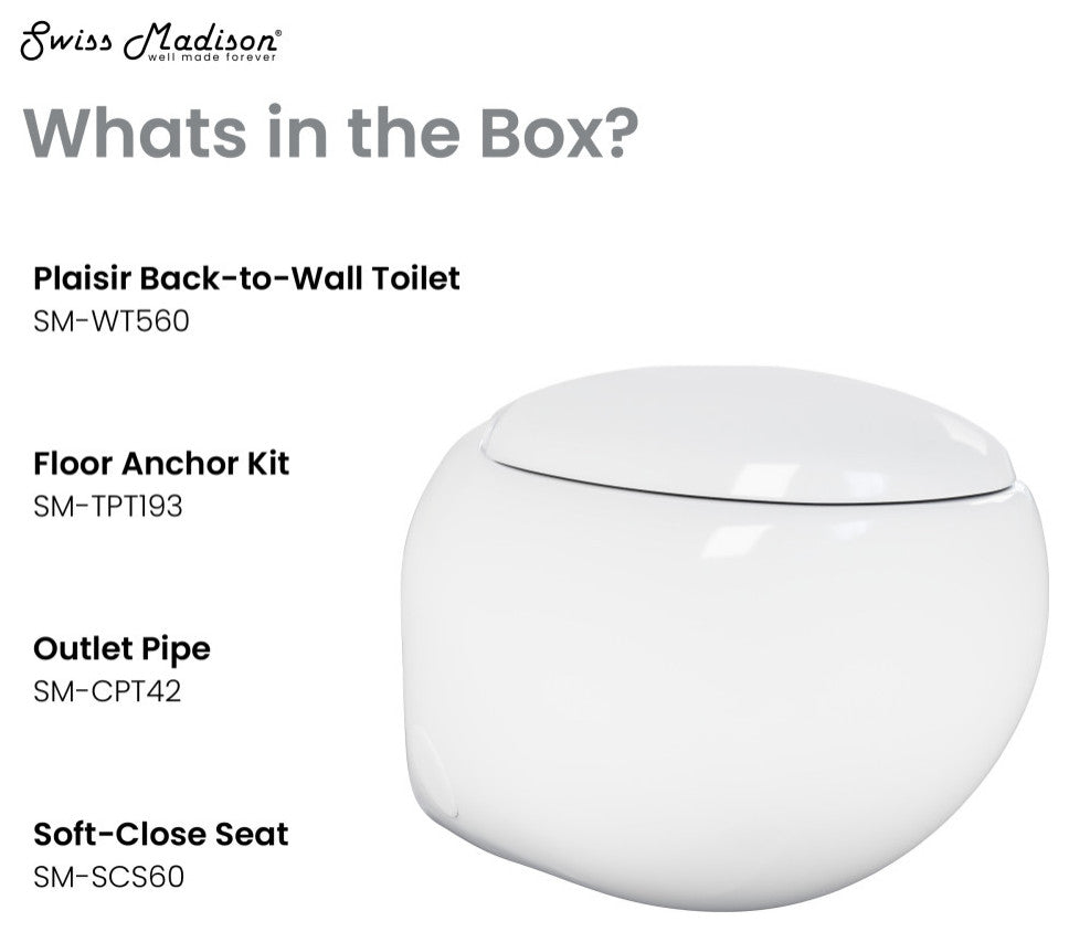 Plaisir Back to Wall Toilet