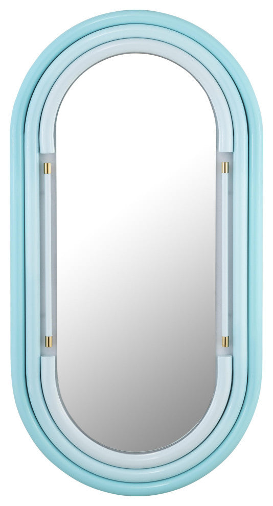 Neon Wall Mirror in Blue