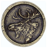 Moose, Round Cabinet Knob, Brass