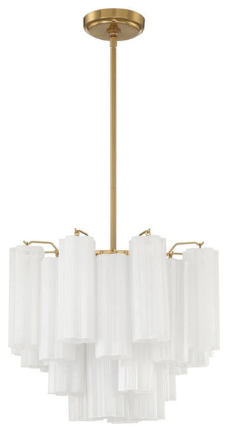 CRYSTORAMA Addis 4 Light Aged Brass Chandelier